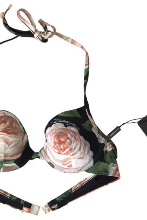 Dolce & Gabbana Floral Elegance Elastic Bikini Top