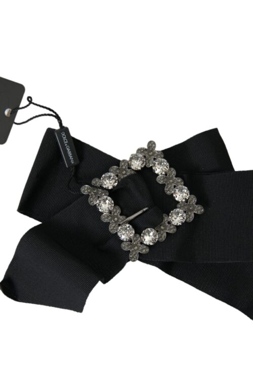 Dolce & Gabbana Black Swarovski Crystal Embellished Hair Clip