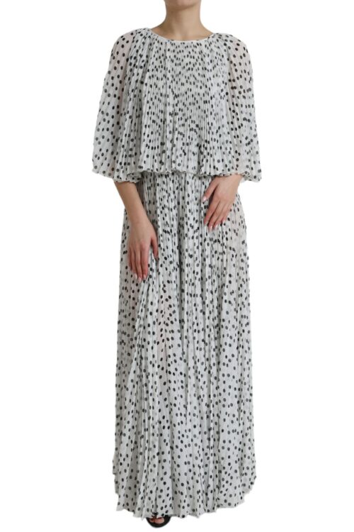 Dolce & Gabbana Elegant Polka Dots Maxi Dress