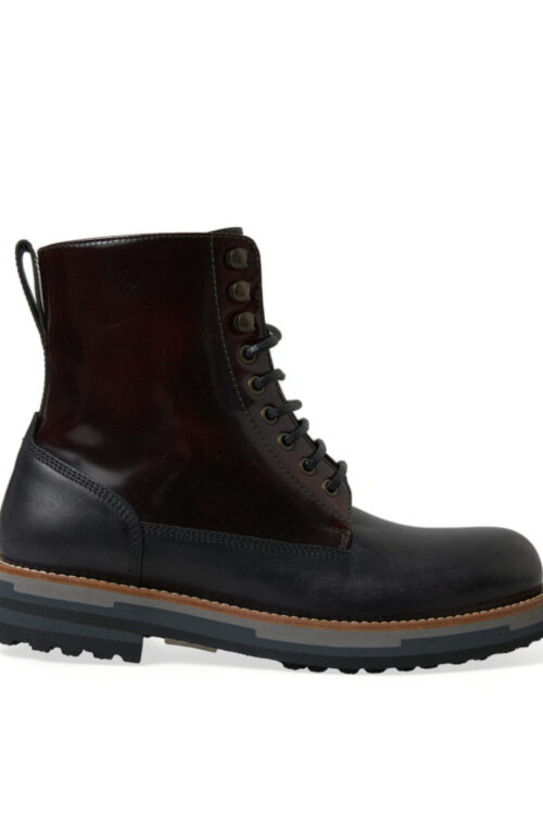 Dolce & Gabbana Elegant Bi-Color Leather Boots