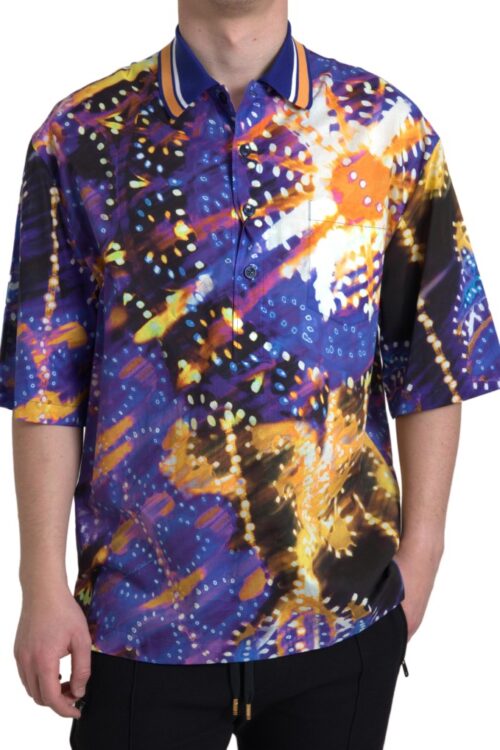 Dolce & Gabbana Multicolor Cotton Polo Shirt with Logo Detail