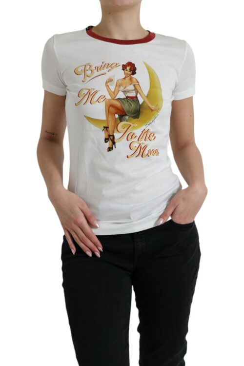 Dolce & Gabbana Elegant White Cotton Crew Neck Tee