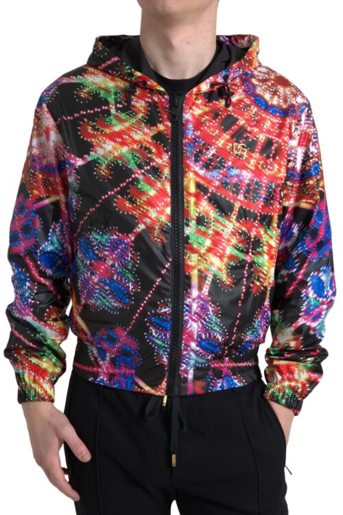 Dolce & Gabbana Multicolor Full Zip Hooded Sweater