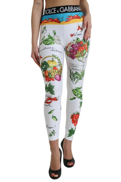 Dolce & Gabbana Elegant High Waist Printed Leggings