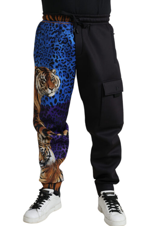 Dolce & Gabbana Elegant Tiger Print Joggers