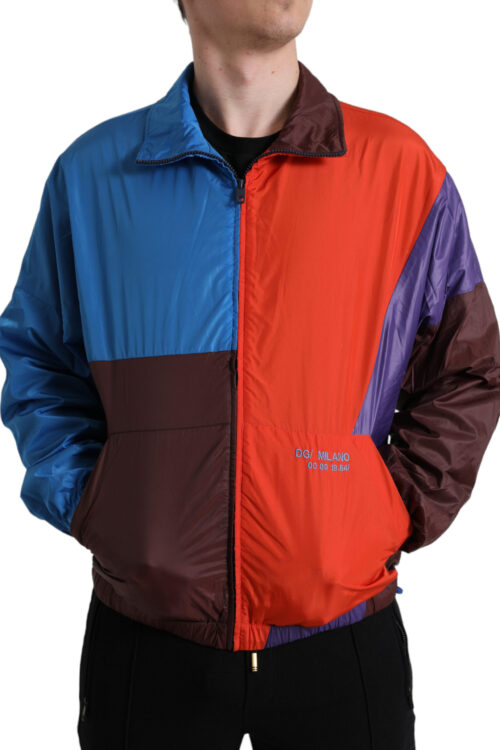 Dolce & Gabbana Multicolor Techno Fabric Windbreaker Jacket