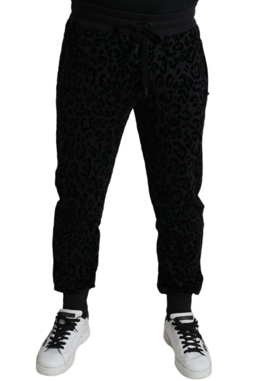 Dolce & Gabbana Elegant Leopard Joggers for Men