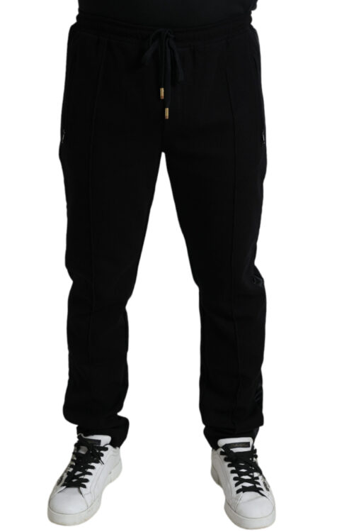 Dolce & Gabbana Elegant Black Cotton Blend Jogger Pants