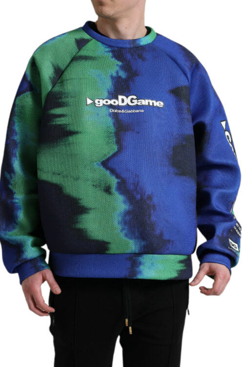 Dolce & Gabbana Multicolor Graphic Crew Neck Pullover Sweater