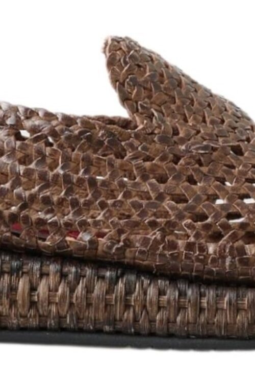 Dolce & Gabbana Elegant Leather Slipper Loafers in Brown