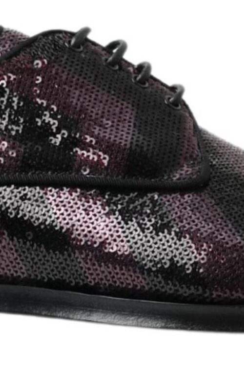 Dolce & Gabbana Elegant Sequin Embellished Derby Shoes