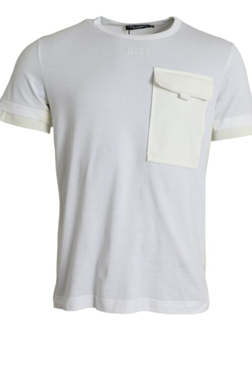 Dolce & Gabbana Elegant White Crew Neck Cotton Tee