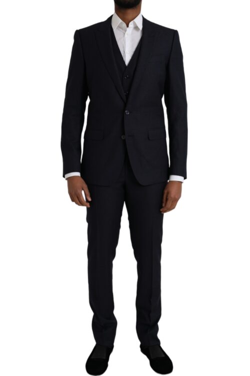 Dolce & Gabbana Blue Fantasy MARTINI Formal 3 Piece Suit