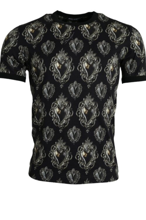 Dolce & Gabbana Chic Sacred Heart Crew Neck Tee
