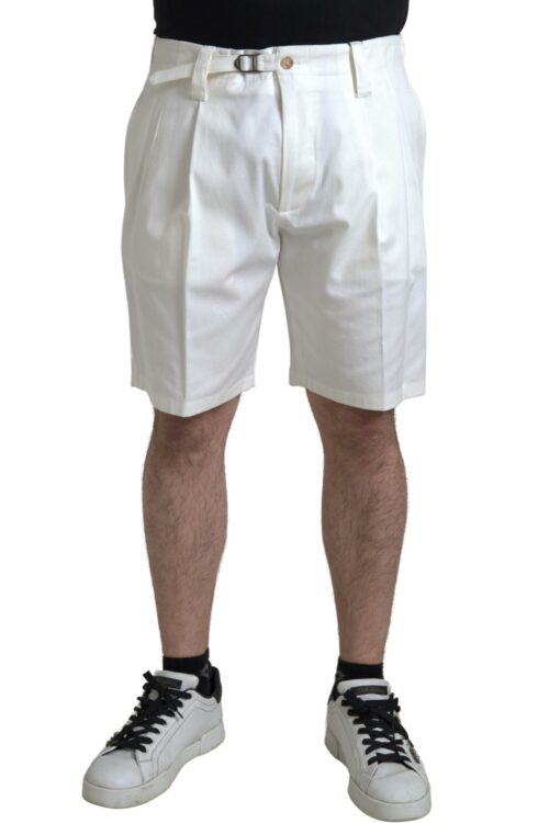 Dolce & Gabbana Elegant White Bermuda Denim Shorts