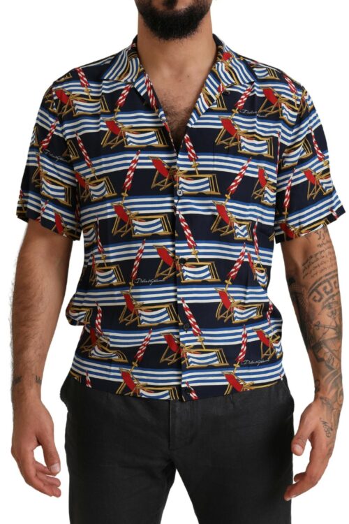 Dolce & Gabbana Elegant Multicolor Silk Casual Shirt