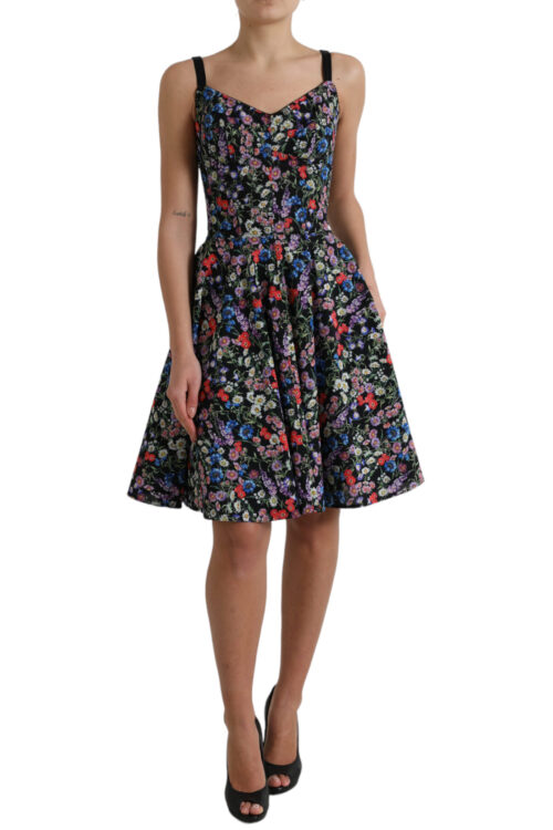 Dolce & Gabbana Elegant Floral A-Line Mini Dress