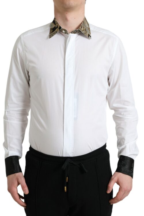 Dolce & Gabbana Elegant Gold Detail Dress Shirt