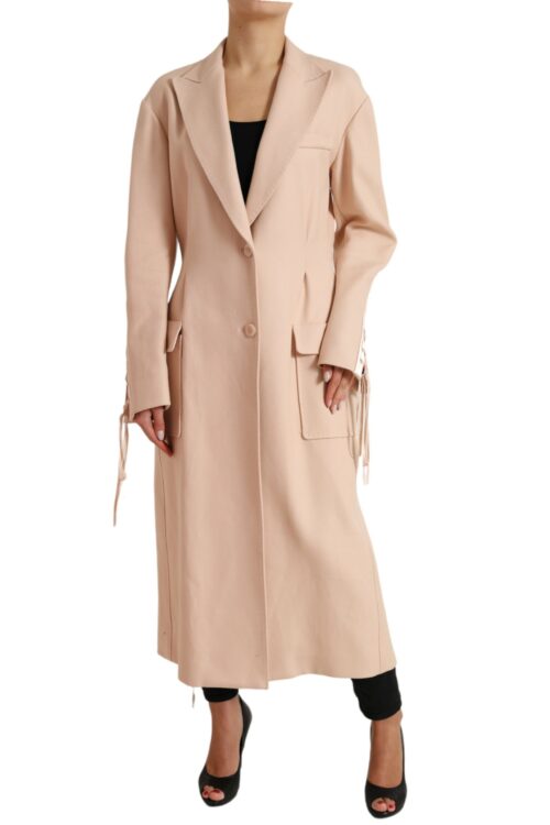 Dolce & Gabbana Elegant Beige Single-Breasted Trench Coat