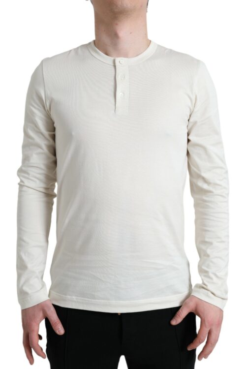 Dolce & Gabbana Elegant Off White Cotton Sweater