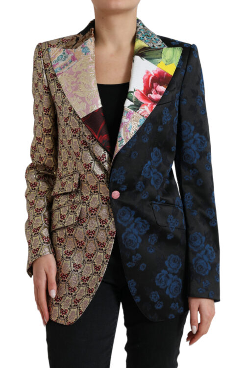 Dolce & Gabbana Elegant Multicolor Patchwork Blazer