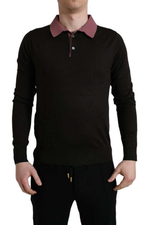 Dolce & Gabbana Elegant Wool Pullover Sweater in Brown