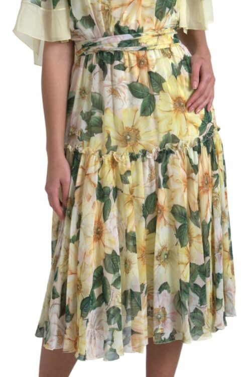 Dolce & Gabbana Elegant Silk Floral Maxi Dress