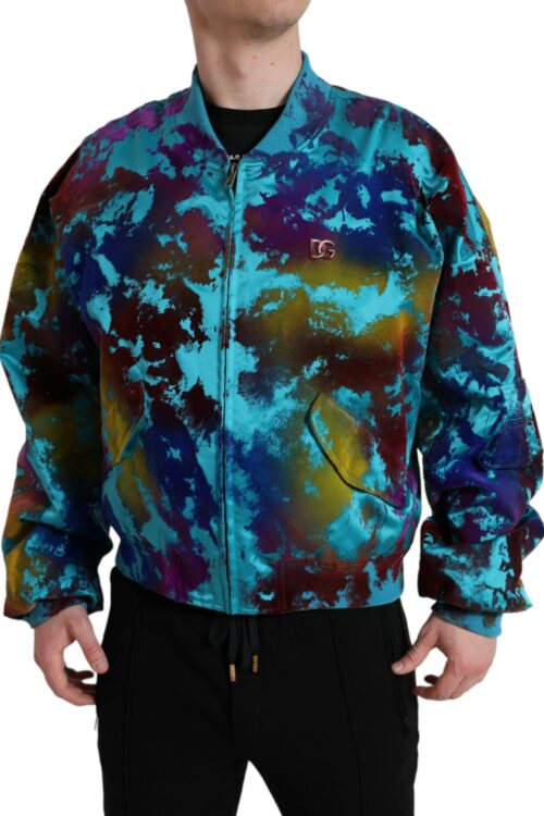 Dolce & Gabbana Multicolor Polyester Bomber Jacket