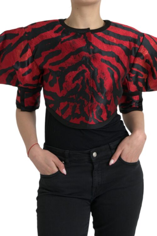 Dolce & Gabbana Elegant Animal Print Coat Jacket