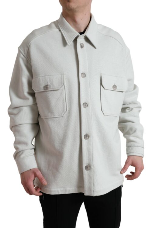 Dolce & Gabbana Elegant Floral Back Cotton Jacket