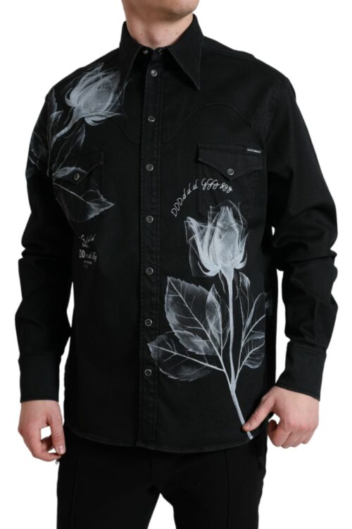 Dolce & Gabbana Elegant Floral Print Dress Shirt