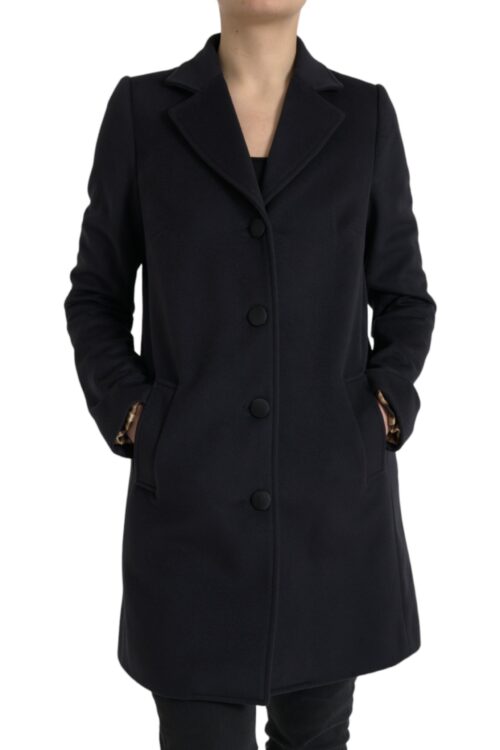Dolce & Gabbana Elegant Virgin Wool Blend Black Blazer