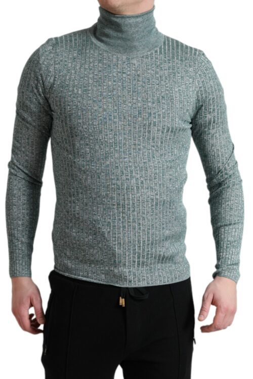 Dolce & Gabbana Elegant Green Turtleneck Pullover Sweater