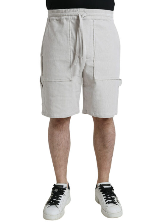 Dolce & Gabbana Beige Cotton Corduroy Men’s Bermuda Shorts