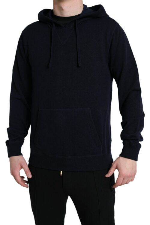Dolce & Gabbana Elegant Cashmere Hooded Sweater in Blue