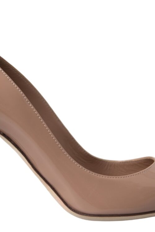 Dolce & Gabbana Elegant Beige Patent Leather Pumps