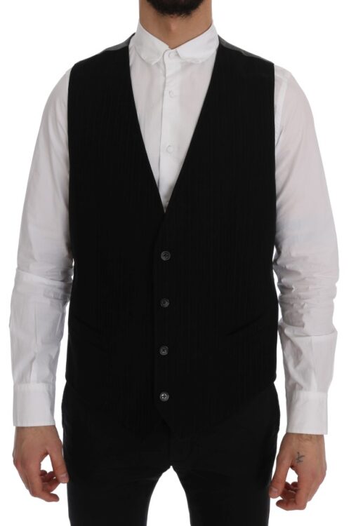 Dolce & Gabbana Elegant Striped Vest Waistcoat