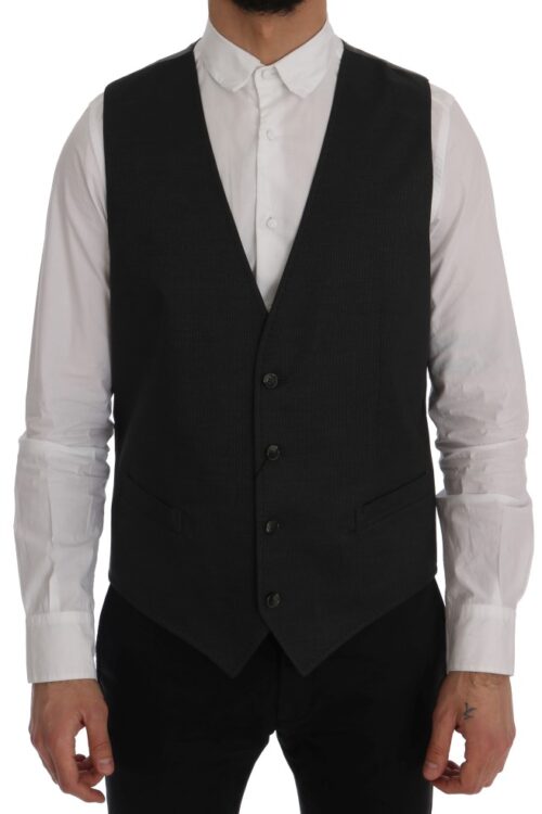 Dolce & Gabbana Elegant Gray Waistcoat Vest