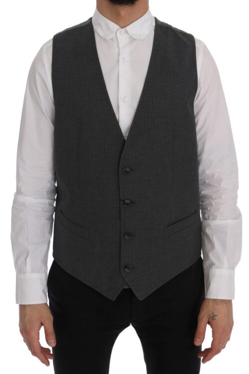 Dolce & Gabbana Elegant Gray Waistcoat Vest