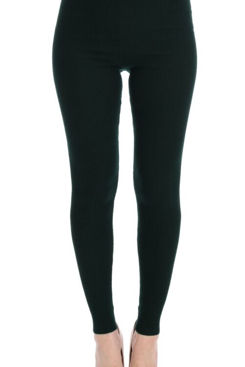 Dolce & Gabbana Elegant High Waist Green Wool Tights