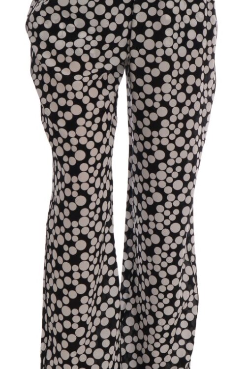 Dolce & Gabbana Elegant Polka Dot Silk High-Waist Pants