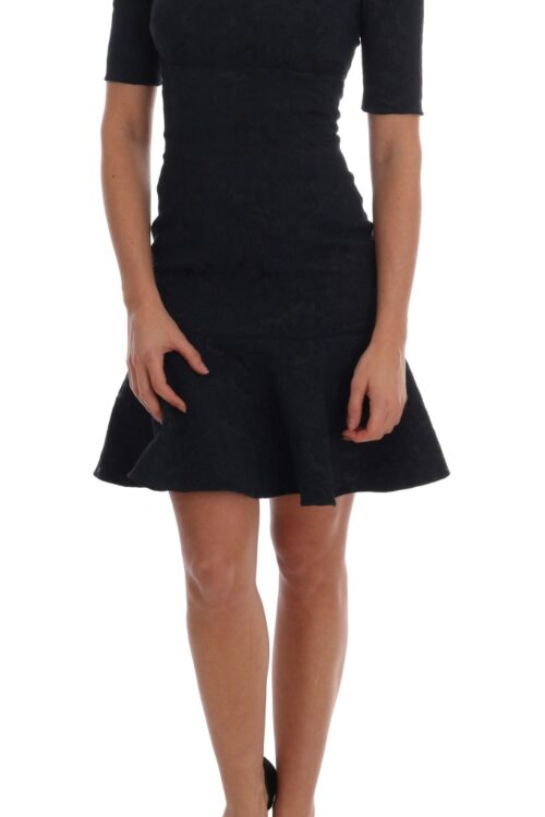 Dolce & Gabbana Floral Brocade Mini Flare Dress