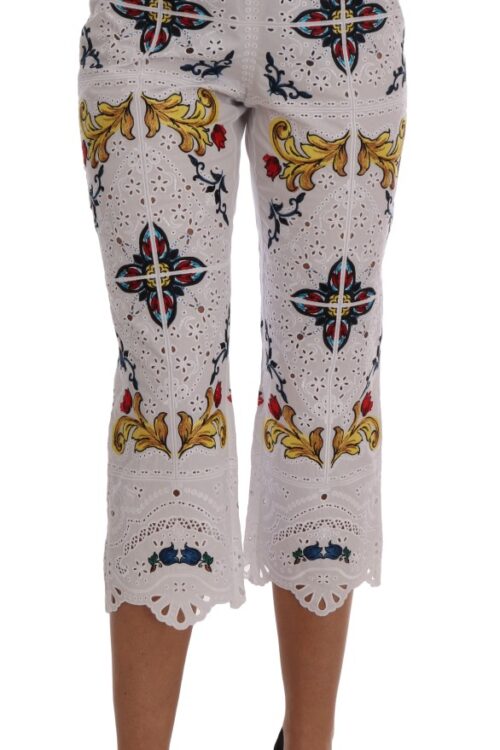 Dolce & Gabbana Majolica Embroidered Capri Elegance