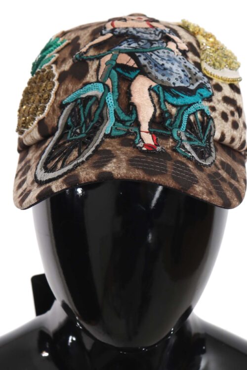 Dolce & Gabbana Elegant Sequined Leopard Baseball Cap