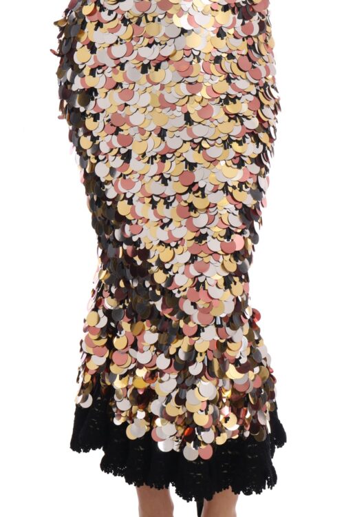 Dolce & Gabbana Sequin Embellished High-Waist Pencil Skirt