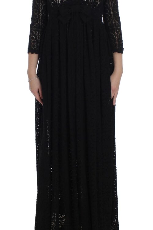 Dolce & Gabbana Elegant Floral Ricamo Maxi Dress