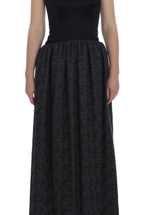 Dolce & Gabbana Elegant Black Full-Length Sheath Dress