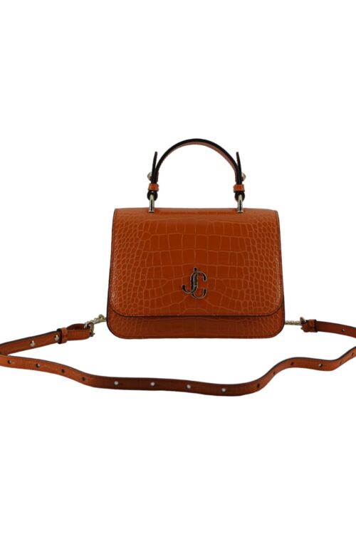 Jimmy Choo Orange Leather Top Handle and Shoulder Bag