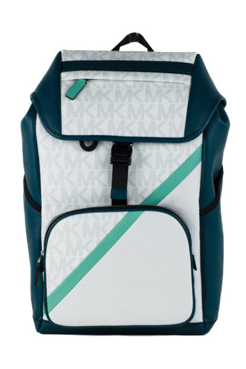 Michael Kors Signature Cooper Sport Flap Lagoon Large Backpack Bookbag Bag