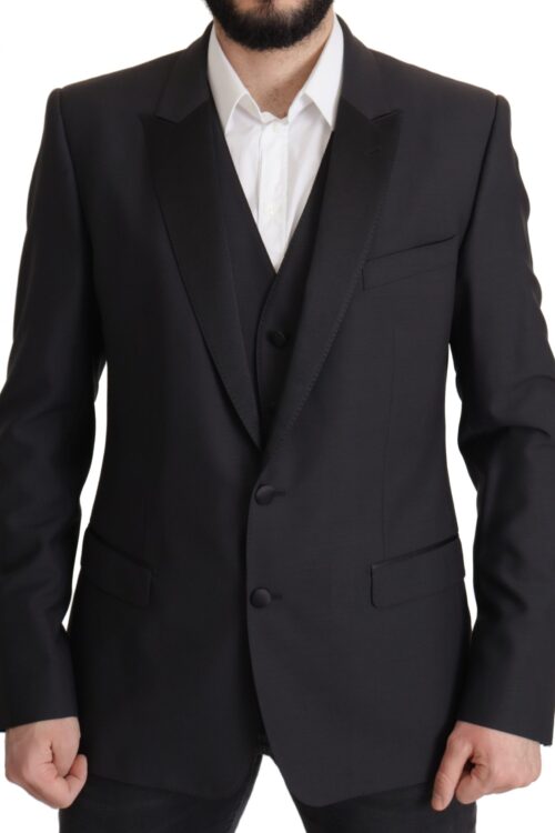 Dolce & Gabbana Elegant Dark Blue Martini Two-Piece Blazer